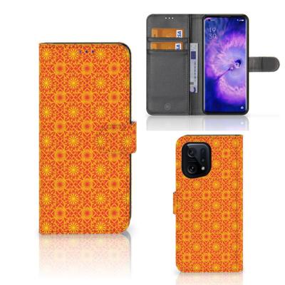 OPPO Find X5 | Telefoon Hoesje | Batik Oranje OPPO Find X5 | Telefoon Hoesje | Batik Oranje