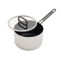 GreenPan™ Stanley Tucci™ Stainless Steel Ceramic Nonstick 2QT/16cm Saucepan with Lid - thumbnail
