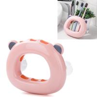 Muur gemonteerde badkamer muur opknoping rack creatieve paar zuignap tandenborstel plank houder (roze) - thumbnail