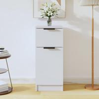 Dressoir 30x30x70 cm bewerkt hout wit - thumbnail