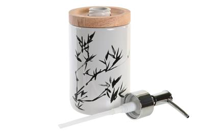Zeepdispenser DKD Home Decor 8 x 9 x 17,5 cm Zwart Wit Keramiek Zeepdispenser DKD Home Decor 8 x 9 x 17,5 cm Zwart Wit Keramiek