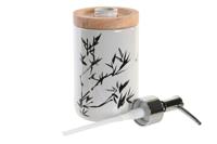 Zeepdispenser DKD Home Decor 8 x 9 x 17,5 cm Zwart Wit Keramiek - thumbnail