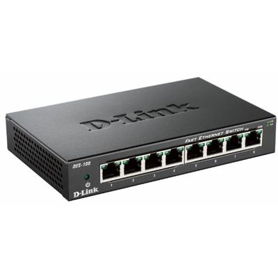 D-Link DES-108 Netwerk switch 8 poorten 100 MBit/s D-Link DES-108 Netwerk switch 8 poorten 100 MBit/s