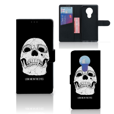 Telefoonhoesje met Naam Nokia 5.3 Skull Eyes Telefoonhoesje met Naam Nokia 5.3 Skull Eyes
