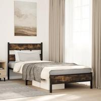 Bedframe met hoofdbord zonder matras sonoma eiken 90x200 cm - thumbnail