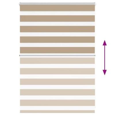 Zebra Blind 95x100 cm stofbreedte 90,9 cm polyester zandbruin