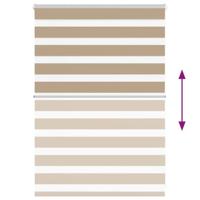 Zebra Blind 110x100 cm stofbreedte 105,9 cm polyester zandbruin - thumbnail