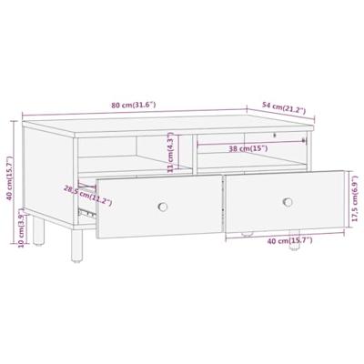 Salontafel 80x54x40 cm massief mangohout Salontafel 80x54x40 cm massief mangohout