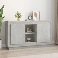 Dressoir 102x35x60 cm bewerkt hout betongrijs - thumbnail
