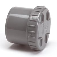 Wavin PVC Eindstuk met Schroefdeksel 110mm - Waterdicht & Duurzaam Afwateringssysteem - thumbnail