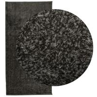 VidaXL Vloerkleed istan hoogpolig glanzend 100x200 cm antracietkleurig - thumbnail