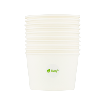 HEMA Papieren bakjes 550ml wit - 10 stuks