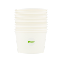 HEMA Papieren bakjes 550ml wit - 10 stuks - thumbnail