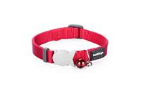 Red Dingo eenkleurige kattenhalsband, 12 mm, halsomtrek 20 - 32 cm, Small, rood - thumbnail
