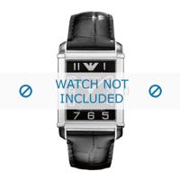 Horlogeband Armani AR0363 Leder Zwart 22mm - thumbnail