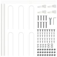 Tuinhek 4 pcs Wit 6,8 x 0,6 m Poedercoating staal - thumbnail