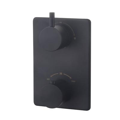 Douchekraan Wiesbaden Caral thermostatisch afbouwdeel 2-weg Mat Zwart Douchekraan Wiesbaden Caral thermostatisch afbouwdeel 2-weg Mat Zwart