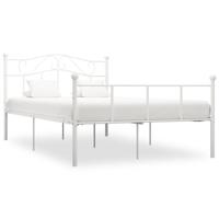 Bedframe metaal wit 140x200 cm - thumbnail