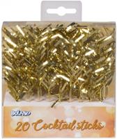 Gouden Cocktailprikkers Folie (20st) - thumbnail