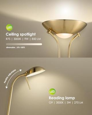 AMAZON LED UPLIGHT VLOERLAMP 180 GOUD/BRONS