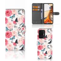 Xiaomi 11T | 11T Pro Hoesje Butterfly Roses | Portemonnee hoesje - thumbnail