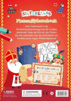 Rebo Publishers Sinterklaas pietendiplomaboek met stickers