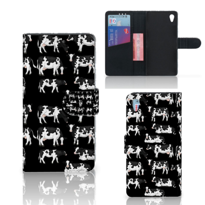 Sony Xperia Z3 | Telefoonhoesje | Met pasjeshouder | Koetjes