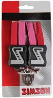 Simson Snelbinder trio kort met 3 binders - roze/rood - thumbnail