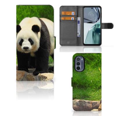 Motorola Moto G62 5G | Telefoonhoesje | Met pasjeshouder | Panda Motorola Moto G62 5G | Telefoonhoesje | Met pasjeshouder | Panda