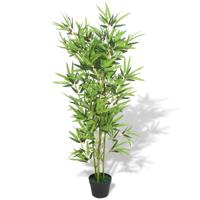 VidaXL Kunstplant met pot bamboe 120 cm groen - thumbnail