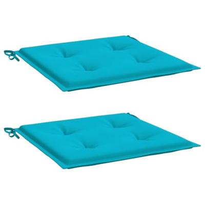 VidaXL Tuinstoelkussens 2 st 40x40x3 cm stof turquoise