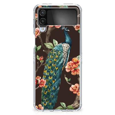 Samsung Galaxy Z Flip 4 | TPU Hoesje | Pauw met Bloemen