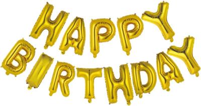 Globos Folieballon tekst happy birthday goud