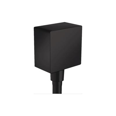 Hansgrohe Muuraansluitbocht FixFit Square met Terugslagklep Mat Zwart