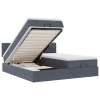 Ottoman bed met matrassen en LED's 160x200cm fluweel - thumbnail