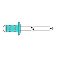Gesipa Blindklinknagel | klinknagelschacht d x l 4 x 10 mm | RVS | 75 stuks - 1464827 1464827 - thumbnail