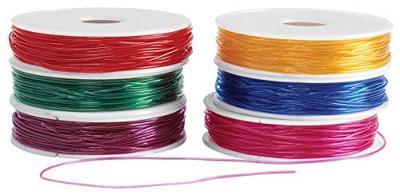 Colorations - kralenkoord stretchbaar gekleurd 6 spoelen, 55mtr.