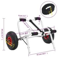 VidaXL Kajaktrolley inklapbaar 45 kg aluminium - thumbnail