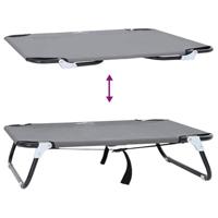 VidaXL Hondenbed lichtgrijs 70 x 46 x 18 cm staal - thumbnail