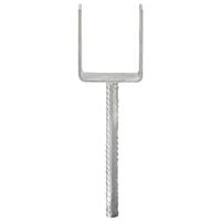 Grondankers 6 st 8x6x30 cm gegalvaniseerd staal zilverkleurig - thumbnail