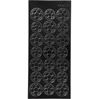 Creotime stickers voetballen 10 x 23 cm zwart - thumbnail