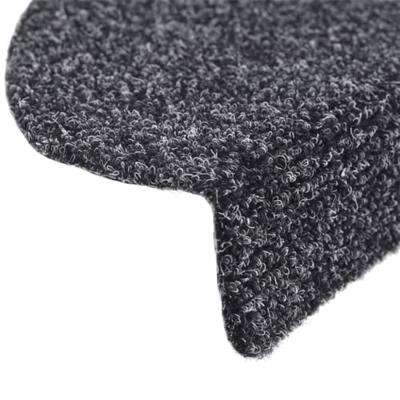 VidaXL Trapmatten zelfklevend 10 st 65x21x4 cm donkergrijs halfrond groot