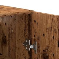 Wandkast 69,5x34x90 cm bewerkt hout oud houtkleurig - thumbnail