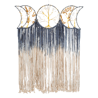 Handgemaakte Macramé Hanger Levensboom en Maanfasen (100 cm) - thumbnail