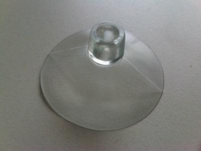 Zuignap 50mm met opstand+gat 5mm 100st