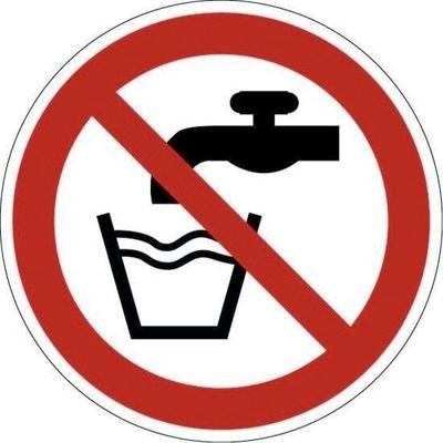 Geen drinkwater - Ø 100 mm - Kunststof bord