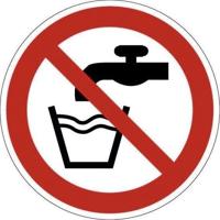 Geen drinkwater - Ø 100 mm - Kunststof bord - thumbnail