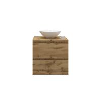 Badkamermeubelset Gliss Zeus 60 cm Rustiek Eiken Met Waskom - thumbnail