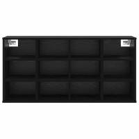 Schoenenkast Zwart Eiken 103 x 30 x 51 cm Bewerkt hout - thumbnail