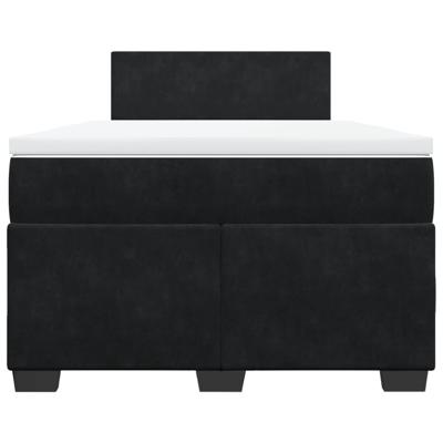 Boxspring met matras fluweel zwart 120x200 cm